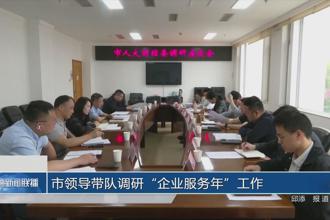 市领导带队调研“企业服务年”工作