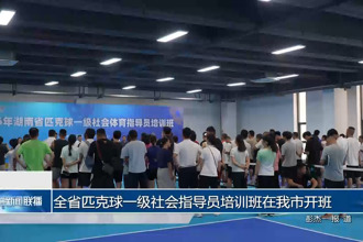 全省匹克球一级社会指导员培训班在我市开班