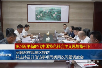 罗毅君在武陵区接访并主持召开信访事项同类同改问题调度会