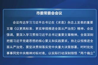 罗毅君主持召开市委常委会会议